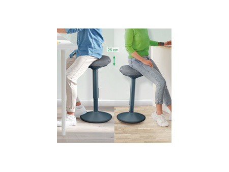 LEITZ Tabouret assis-debout Ergo Active, assise confort,gris