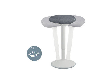 LEITZ Tabouret assis-debout Ergo Active, assise confort,gris