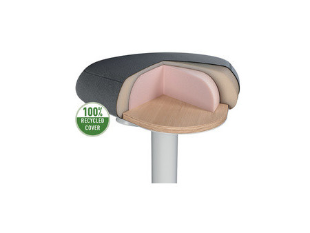 LEITZ Tabouret assis-debout Ergo Active, assise confort,gris
