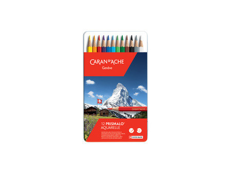 CARAN D'ACHE Crayon de couleur PRISMALO Aquarelle, 40 pièces