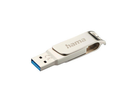 hama Clé USB 3.0/3.1 'C-Rotate Pro', 128 GB, argent