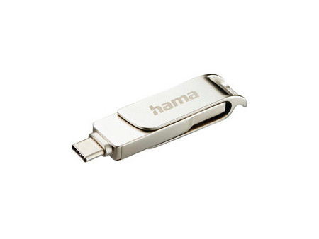hama Clé USB 3.0/3.1 'C-Rotate Pro', 128 GB, argent