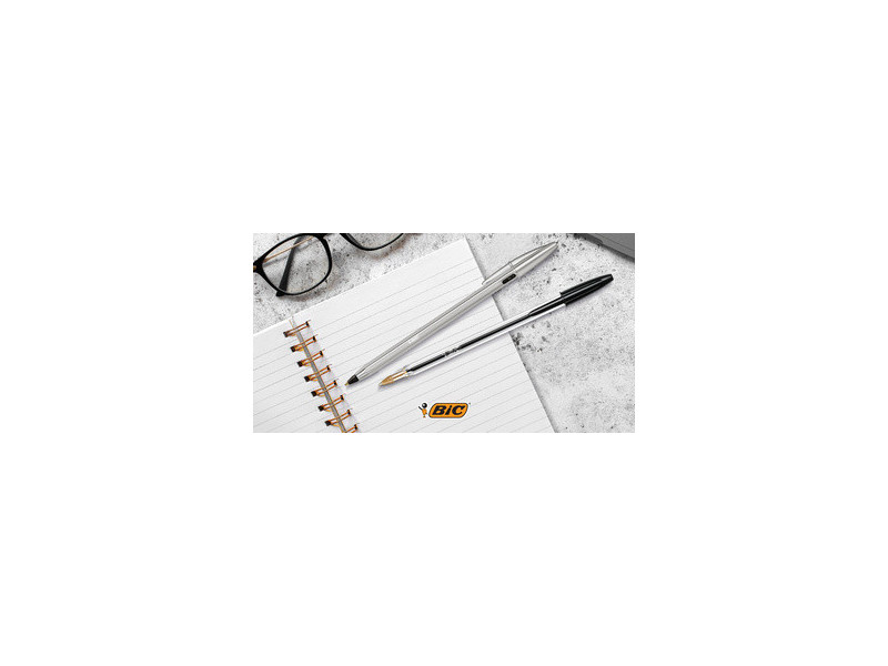 BIC Stylo à bille Cristal RE'NEW, noir