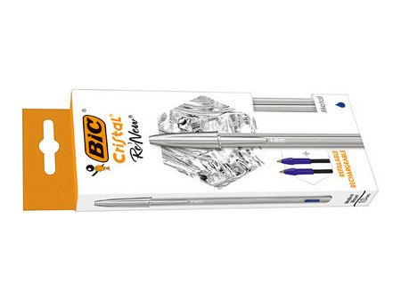 BIC Stylo à bille Cristal RE'NEW, noir