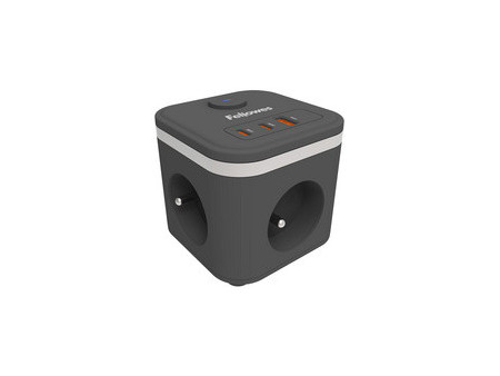 Fellowes Cube multiprise Power Cube, type E, noir