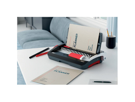 GBC Perforelieuse CombBind CB12, noir/rouge/argent