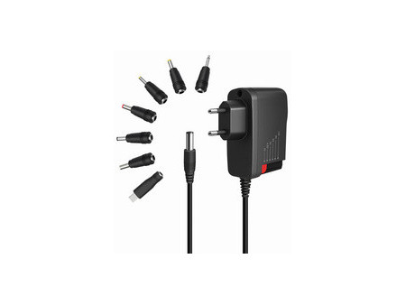 LogiLink Bloc d'alimentation universel, 24 W / 3-12 V, noir