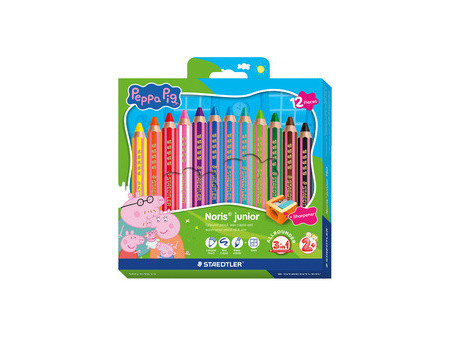STAEDTLER Crayon de couleur Noris junior Peppa, étui de 12