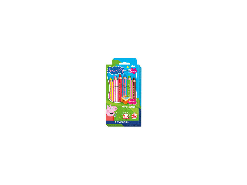 STAEDTLER Crayon de couleur Noris junior Peppa, étui de 6