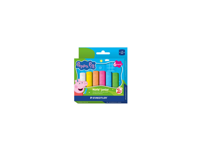 STAEDTLER Craie de trottoir Noris junior Peppa, étui de 6