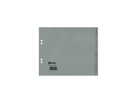 HETZEL Intercalaires en plastique, A-Z, A4 mi-haut, 20