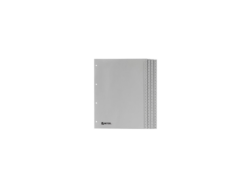 HETZEL Intercalaires en plastique, chiffres, A4, 1-20, PP