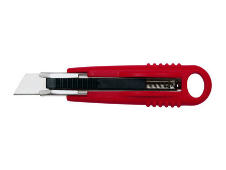 WEDO Cutter de sécurité standard, lame: 18 mm, rouge/noir