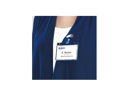 AVERY Porte-carte avec clip, 54 x 85 mm, transparent