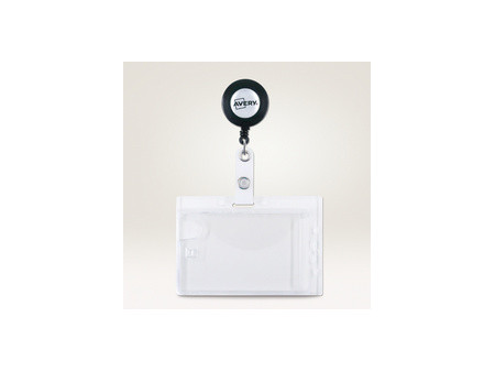 AVERY Porte-carte avec clip, 54 x 85 mm, transparent