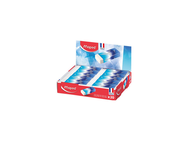Maped Gomme en plastique ARCTIC, présentoir de 20