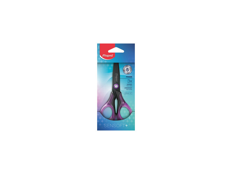 Maped Ciseaux Sensoft +, longueur: 130 mm, pour droitiers