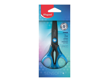 Maped Ciseaux Sensoft +, longueur: 130 mm, pour droitiers