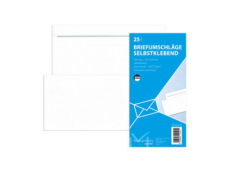 MAILmedia Enveloppe offset DL, sans fenêtre, blanc