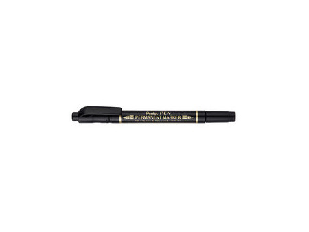 Pentel Marqueur permanent Pen, double pointe, noir