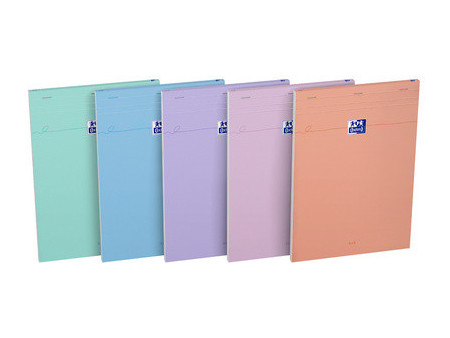 Oxford Bloc-notes Smart, A4, quadrillé, assorti Pastel