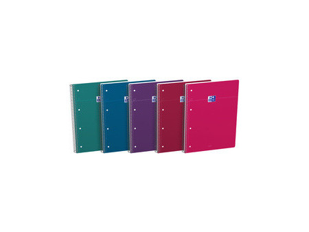 Oxford Cahier à spirale Smart Intense, A4+, Seyès, assorti