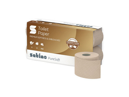 satino by wepa Papier toilette PureSoft, 2 couches, marron