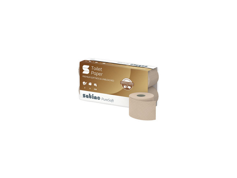 satino by wepa Papier toilette PureSoft, 2 couches, marron