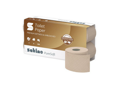 satino by wepa Papier toilette PureSoft, 2 couches, marron