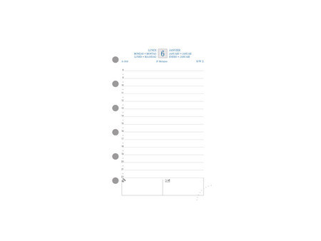 EXACOMPTA Recharge pour Exatime 14, feuillet quadrillé 5 x 5