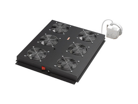DIGITUS unité de ventilation, 6 ventilateurs,(RAL9005), noir