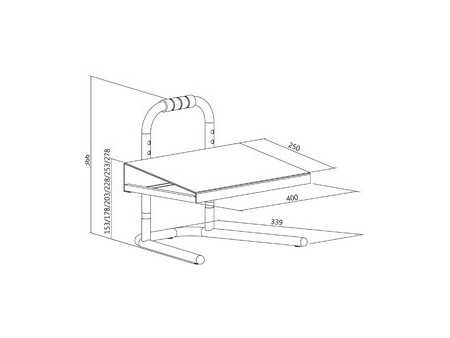 LogiLink Repose-pieds, réglable en hauteur, noir