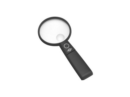WEDO Loupe avec lumière LED et pied pliable, noir