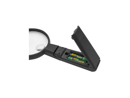 WEDO Loupe avec lumière LED et pied pliable, noir