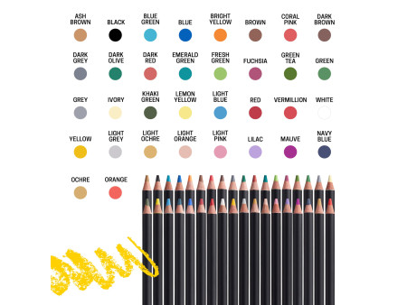 POSCA Crayons de couleur PENCIL KPE200, étui de 36