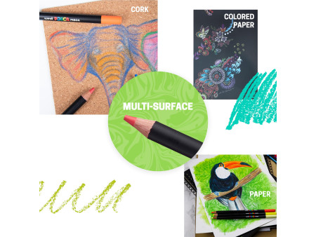 POSCA Crayons de couleur PENCIL KPE200, étui de 36