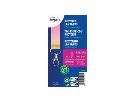 AVERY Tour de cou, en rPET, 20 x 440 mm, dégradé de couleurs
