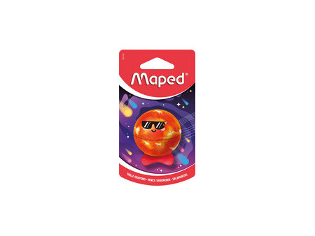 Maped Taille-crayon PLANET, métallique, carte blister