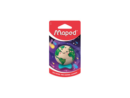 Maped Taille-crayon PLANET, métallique, carte blister