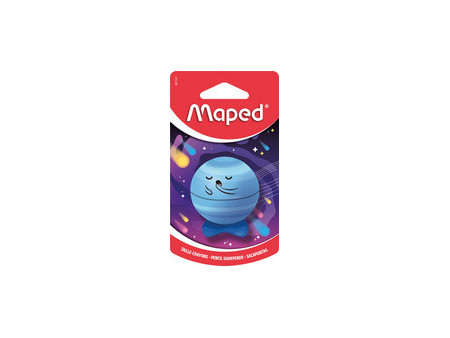 Maped Taille-crayon PLANET, métallique, carte blister