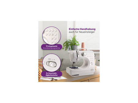 CLATRONIC Machine à coudre NM 3795, blanc / argent
