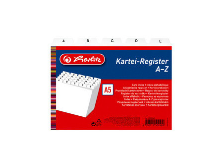 herlitz Index alphabétique, PP, A6 paysage, blanc