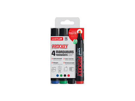 uni-ball Marqueur permanent PROCKEY PM126/4 PF, set de 4