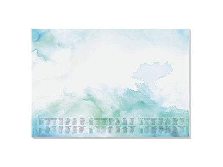 sigel Sous-mains bloc papier 'Watercolor Sea', 595 x 410 mm