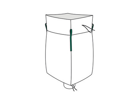 dm-folien Big Bag avec jupe, PP, 900 x 900 mm, blanc