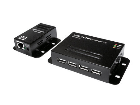 Logilink Set extenseur USB 2.0, avec 4 ports USB Hub, PoE
