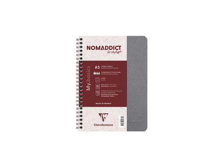 Clairefontaine Carnet à spirale NOMADDICT, A5, rose