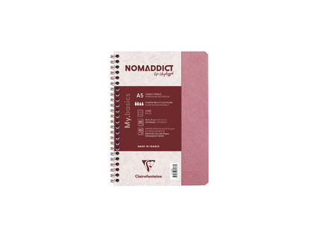 Clairefontaine Carnet à spirale NOMADDICT, A5, bleu