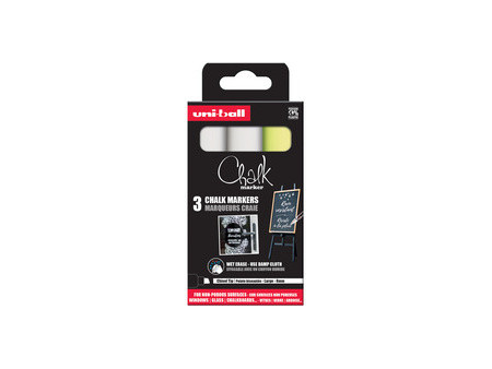 uni-ball Marqueur craie Chalk marker PWE8K/3 PF, étui de 3