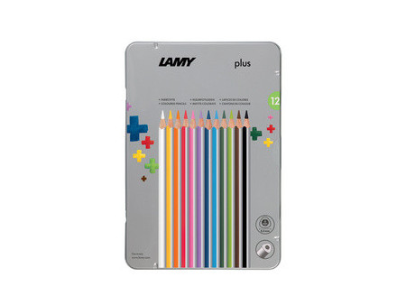 LAMY Crayon de couleur triangulaire plus, étui métal de 12